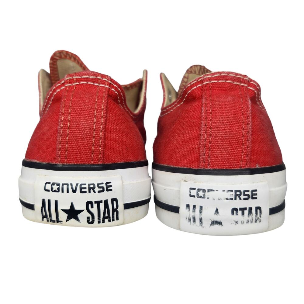 Converse All Star Shoes Womens 6 Red White Solid Low Top Comfy Sneakers Low Top - Picture 8 of 11